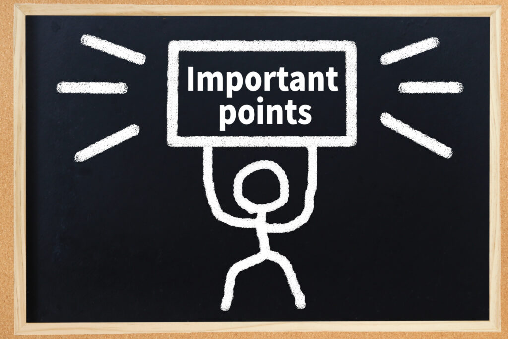 important points