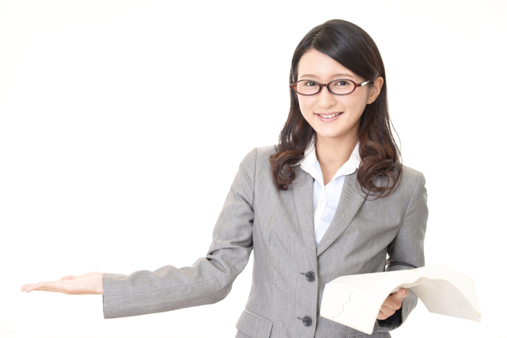 案内する教師