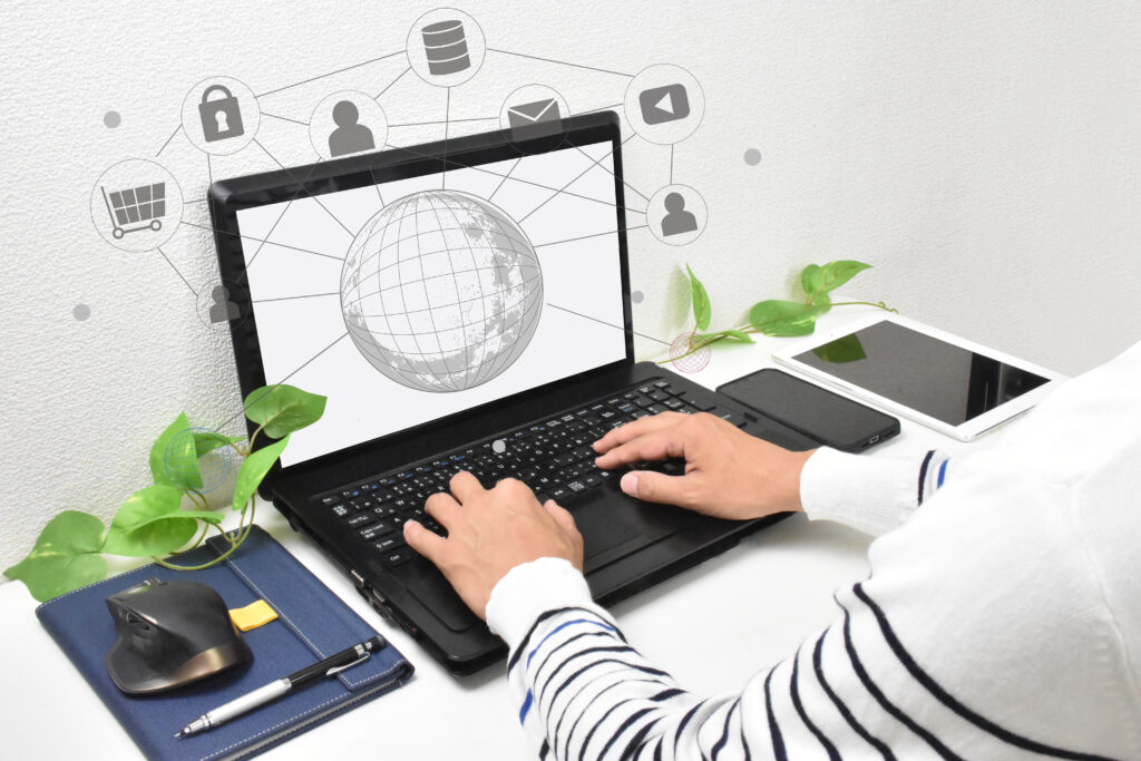 パソコンでネットワーク　