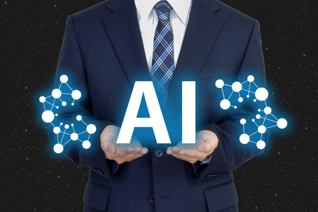 ビジネスマンとＡＩイメージ