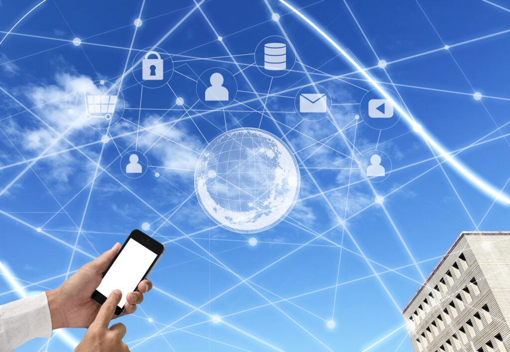 スマホでネットワーク アイコンイメージ