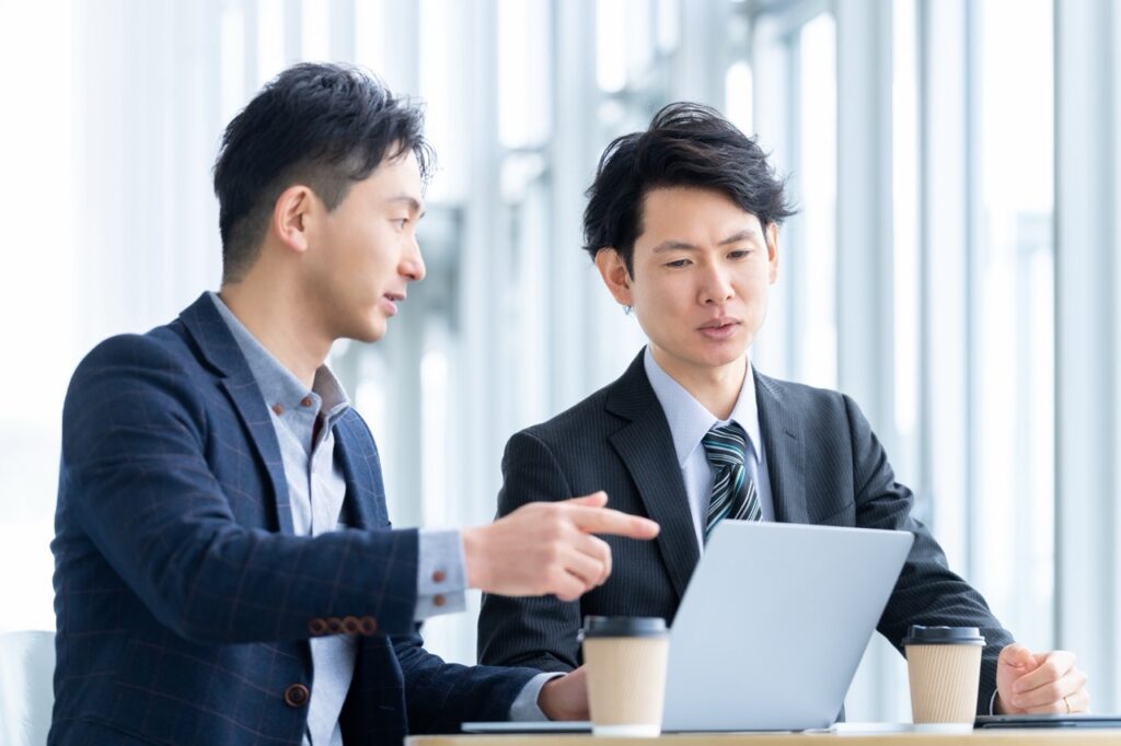 ビジネスについて話をする