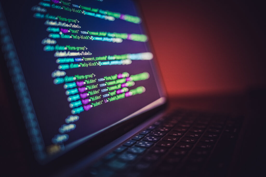 プログラムが映るパソコンの画面