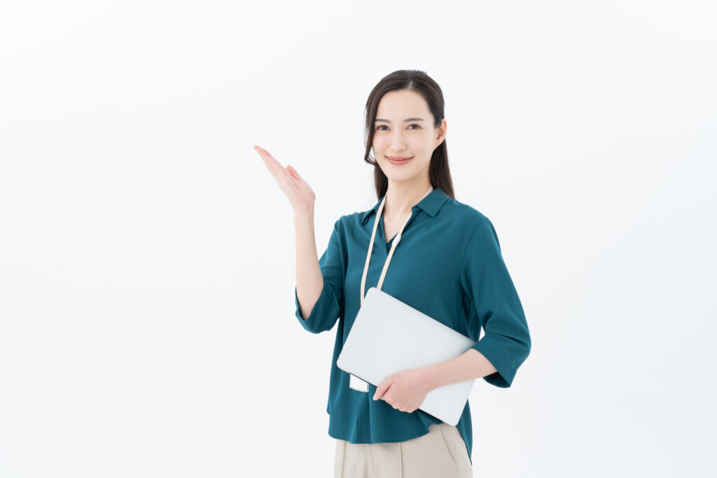 おすすめするビジネスウーマン