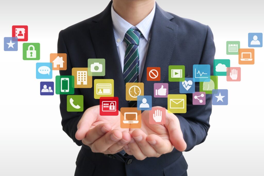 アプリビジネスを取り扱うビジネスマン