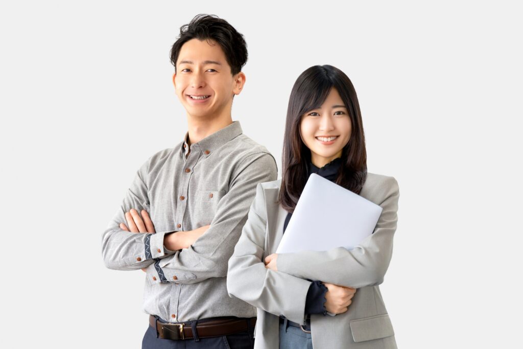 男女2人のビジネスチームワークイメージ