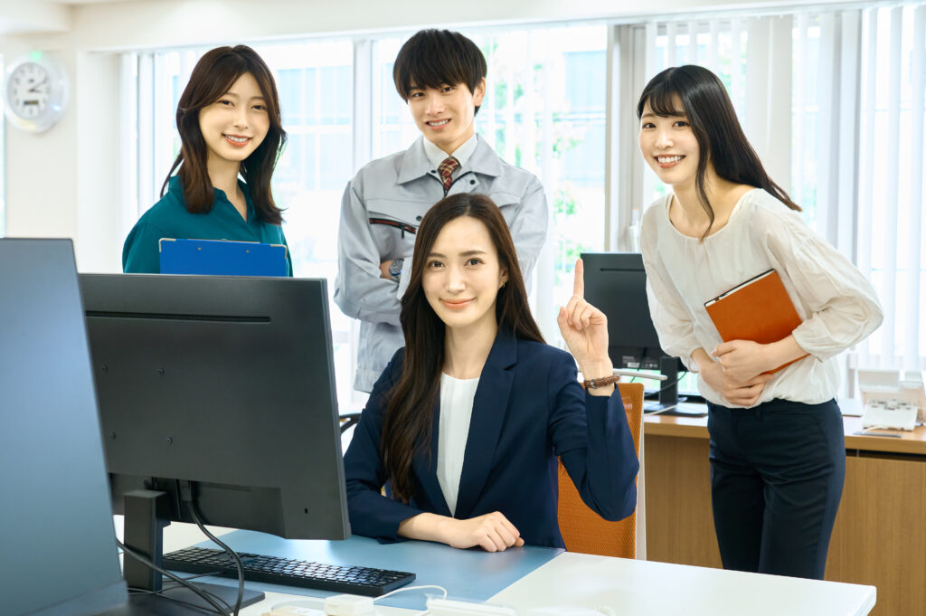 複数の男女のビジネスマン