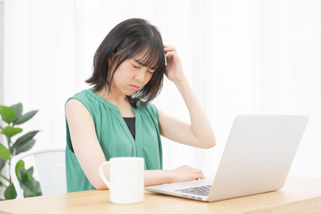 行き詰まっている女性