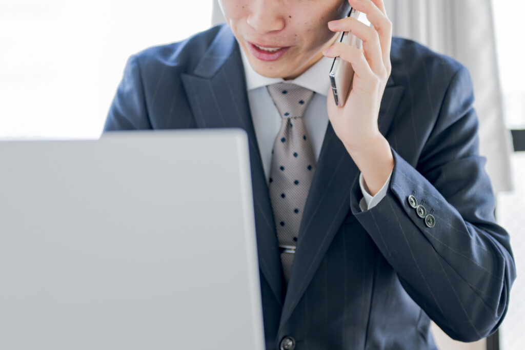 辛そうな電話対応