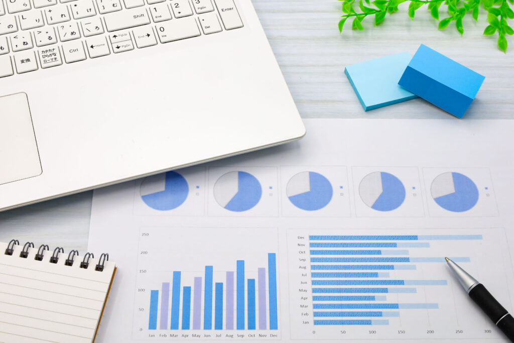 机上の分析データ