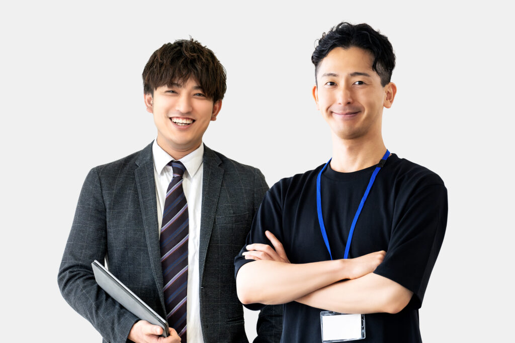 男性2人のビジネスチームワークイメージ