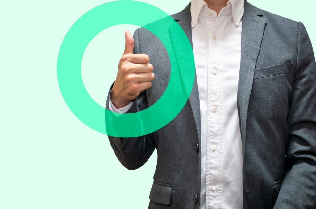 ビジネスマン　○マーク