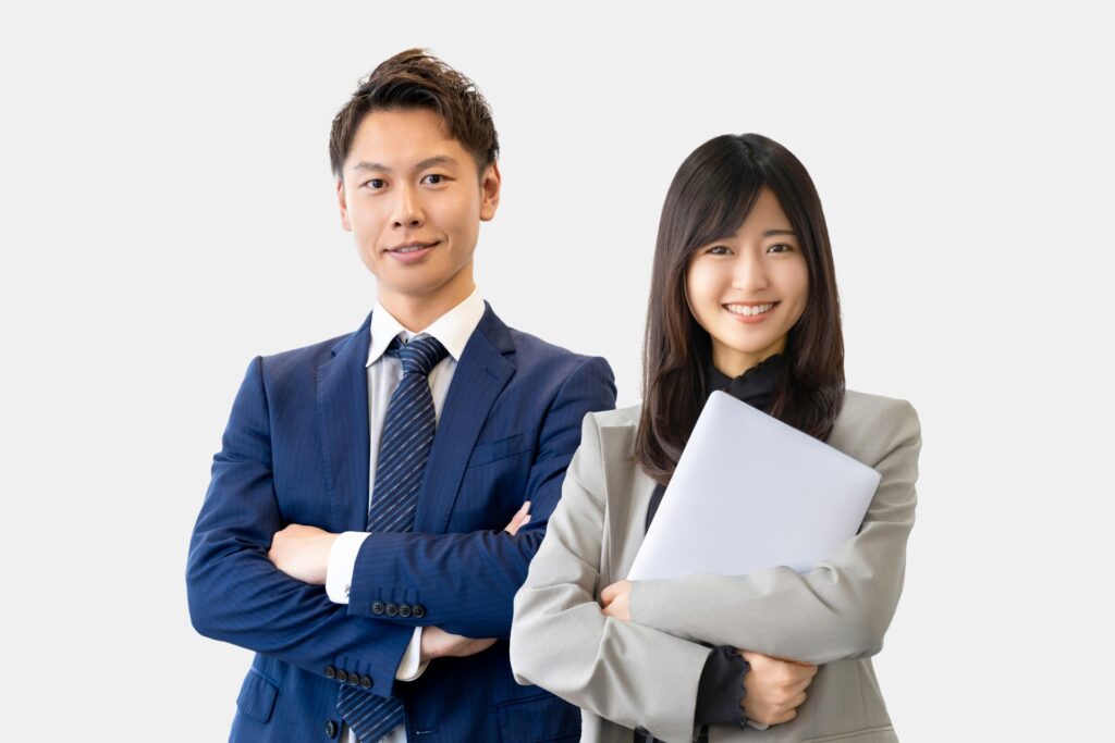 男女2人のビジネスチームワークイメージ