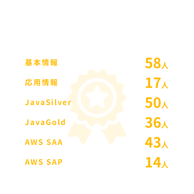 資格取得実績の画像