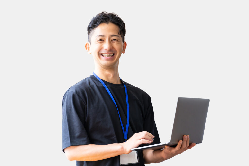 笑顔の男性ビジネスマン