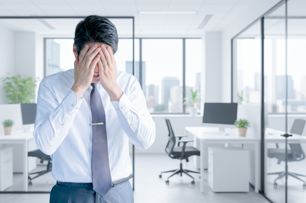 嘆くビジネスマン
