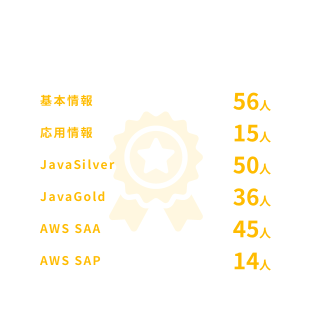 資格取得実績の画像