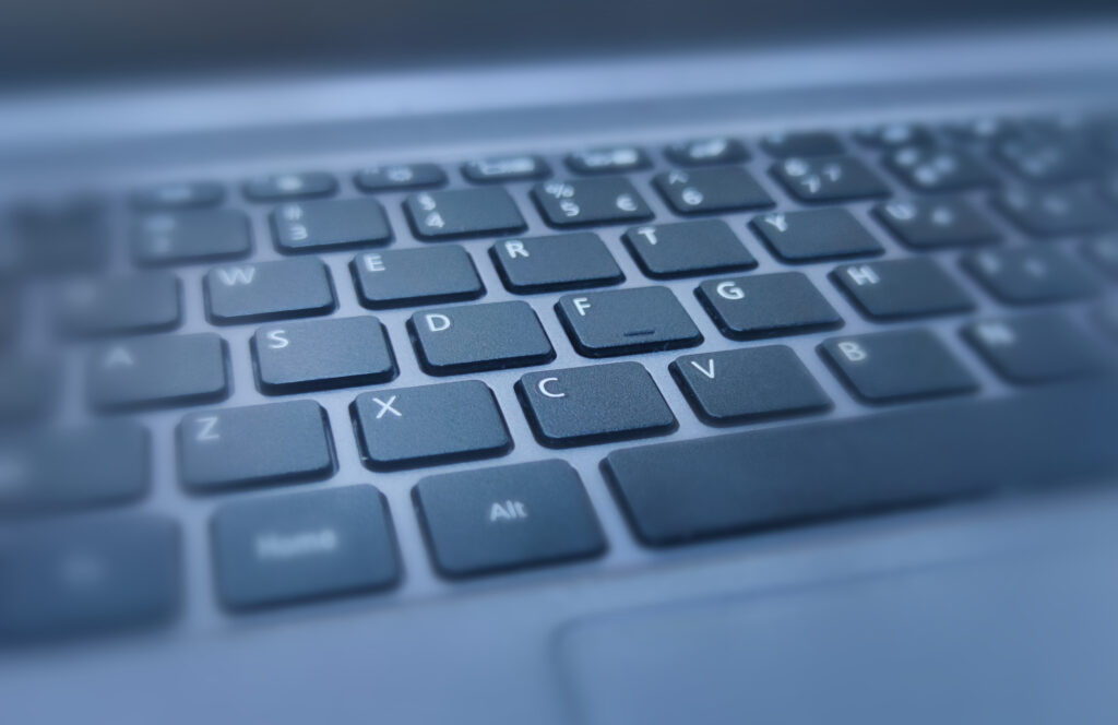 ノートパソコンのキーボード