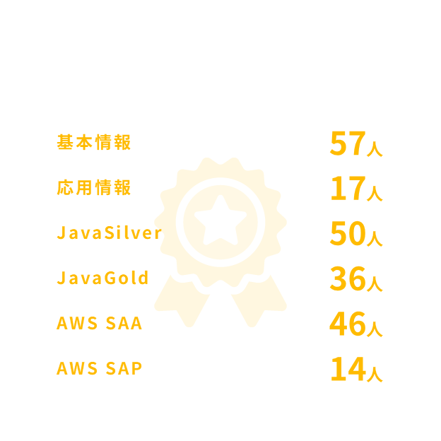 資格取得実績の画像